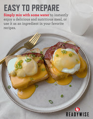 ReadyWise freeze-dried powdered eggs for quick, versatile meals in any scenario.