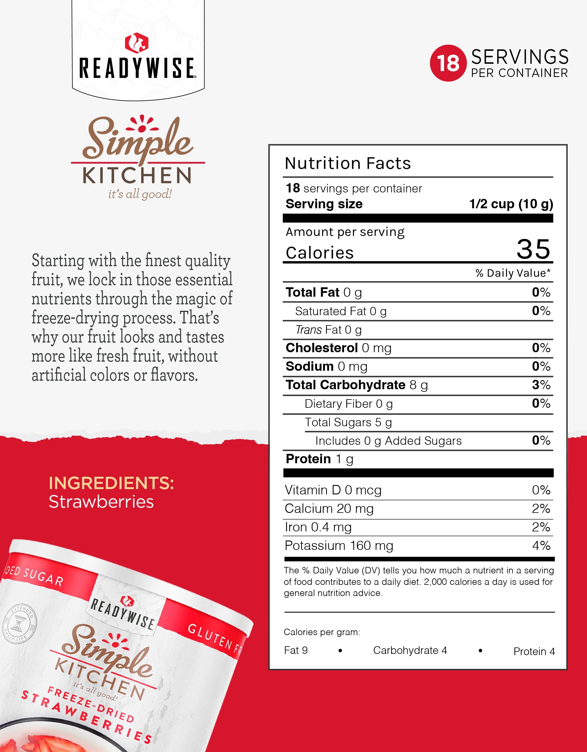 ReadyWise strawberries used as dessert topping for flavor uplift.