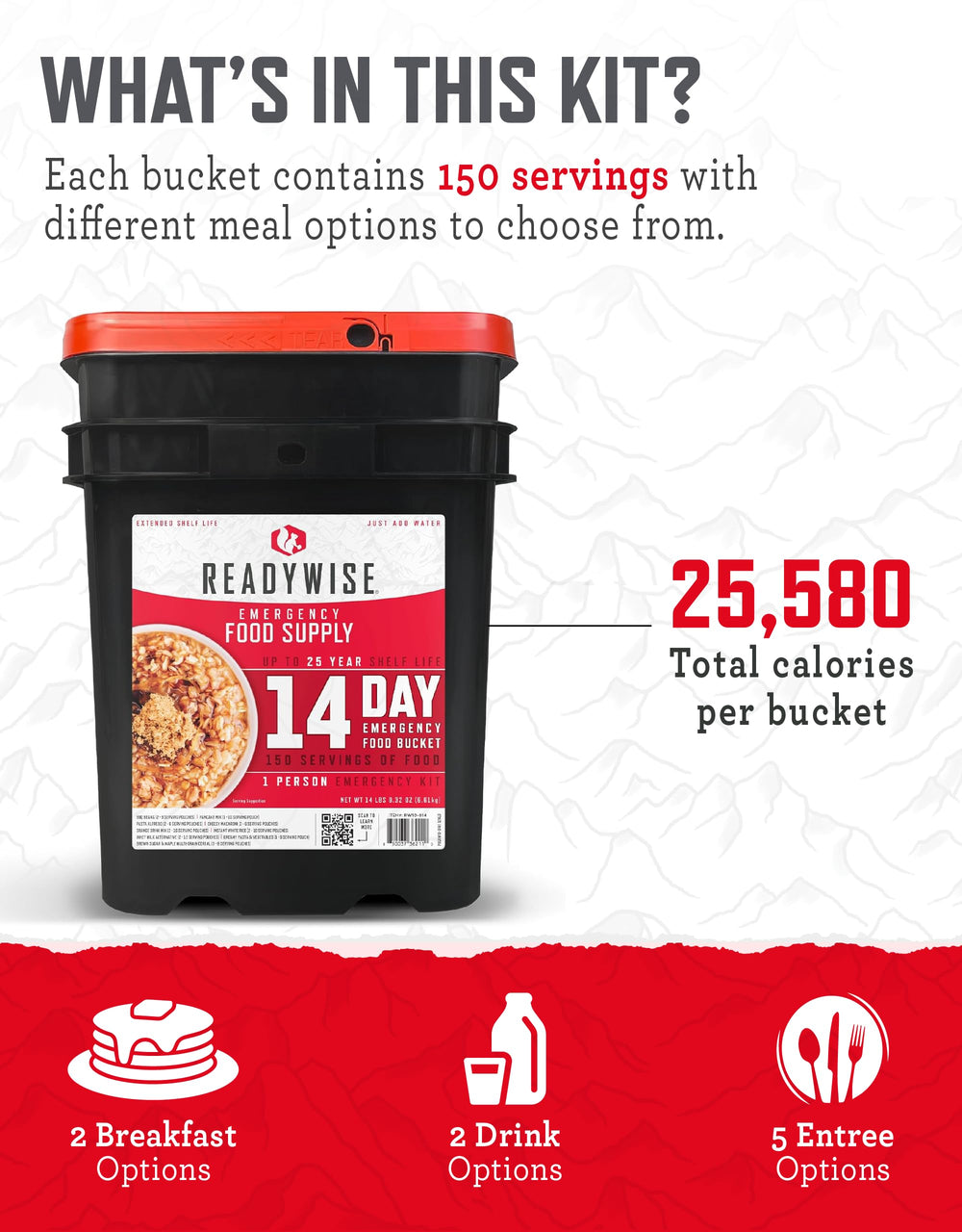 Cheesy Macaroni ReadyWise meal as a hearty protein option during emergencies.
