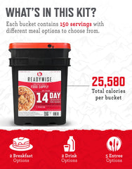 Cheesy Macaroni ReadyWise meal as a hearty protein option during emergencies.
