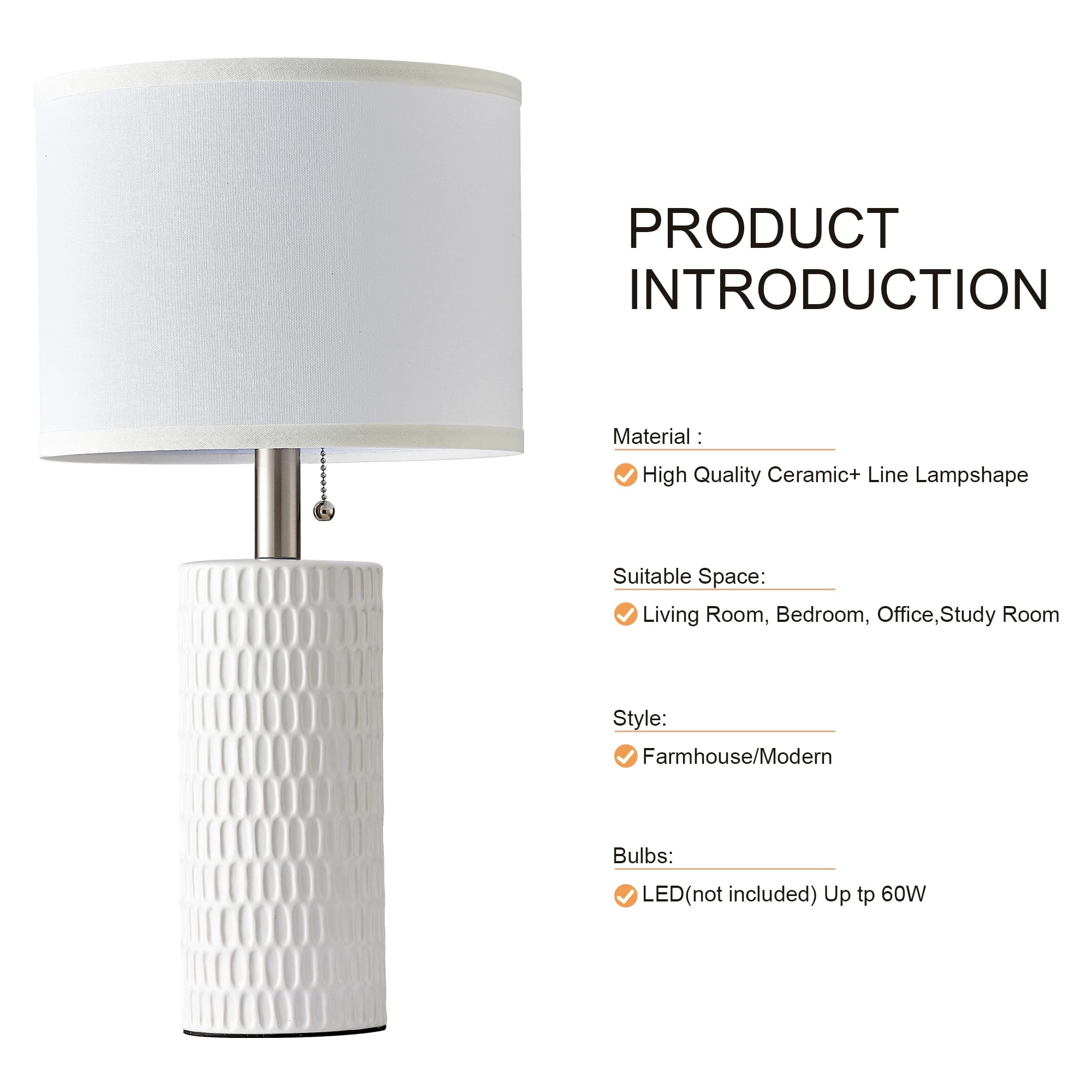Reaketon durable ceramic lamp bodies resist fading over time.