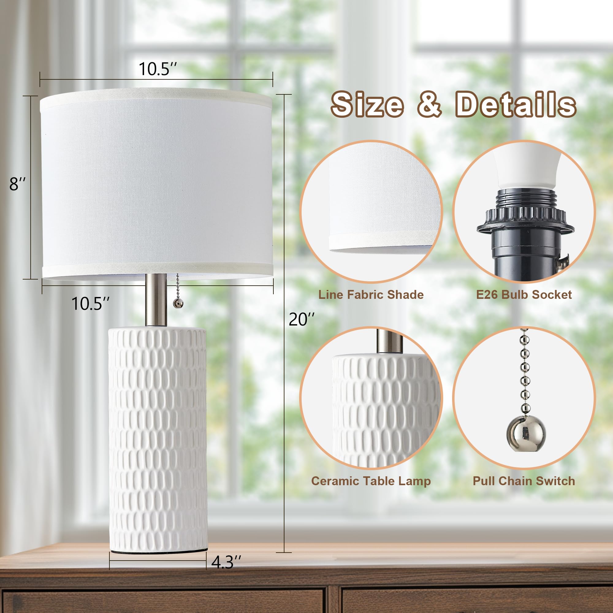 Reaketon lamps with standard E26 base compatible with common bulbs.