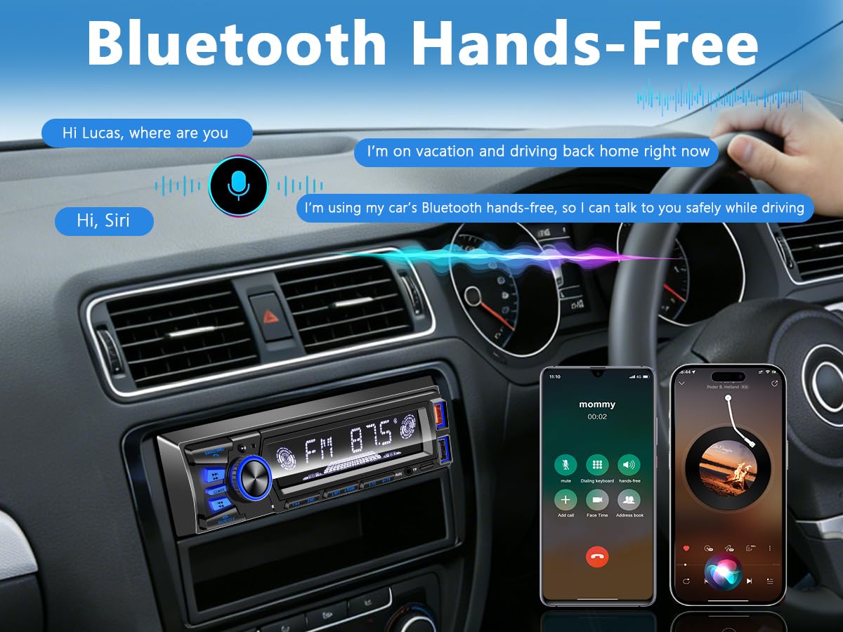 REAKOSOUND car radio digital FM radio with 18 presets for local broadcasts