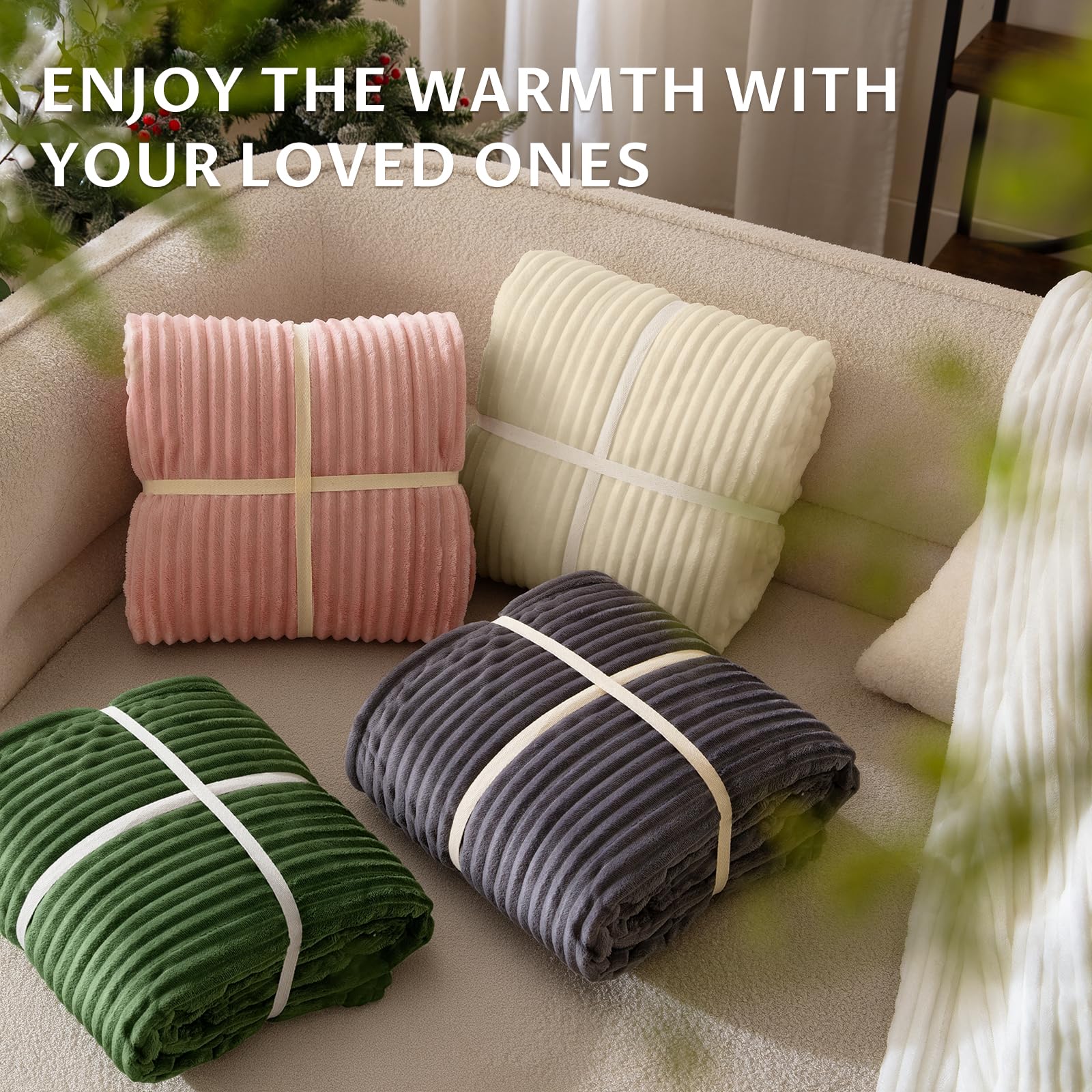 Reaks blanket folded on bed demonstrates compact storage and quick warmth readiness.