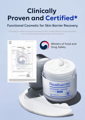 Real Barrier Extreme Cream in use during morning routine.
