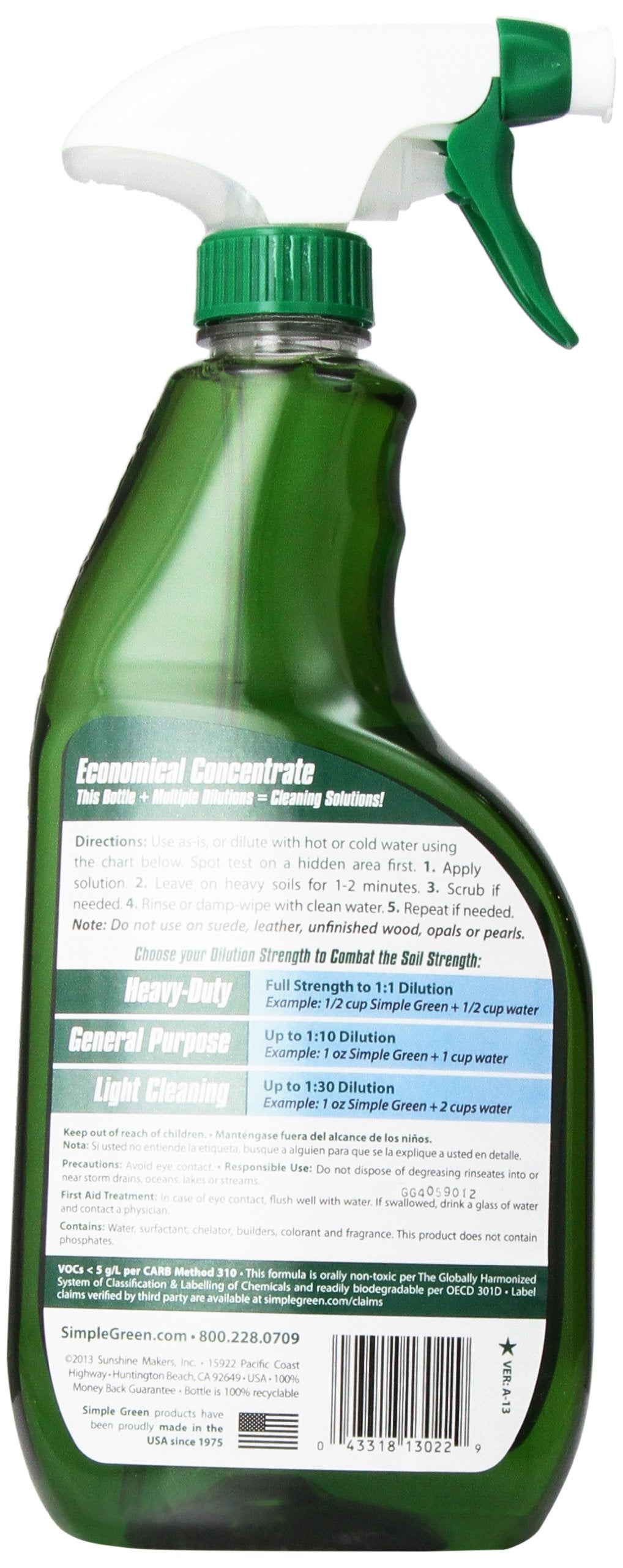 REAL FOOD FROM THE GROUND UP Simple Green All Purpose Cleaner kitchen counter clean and streak-free