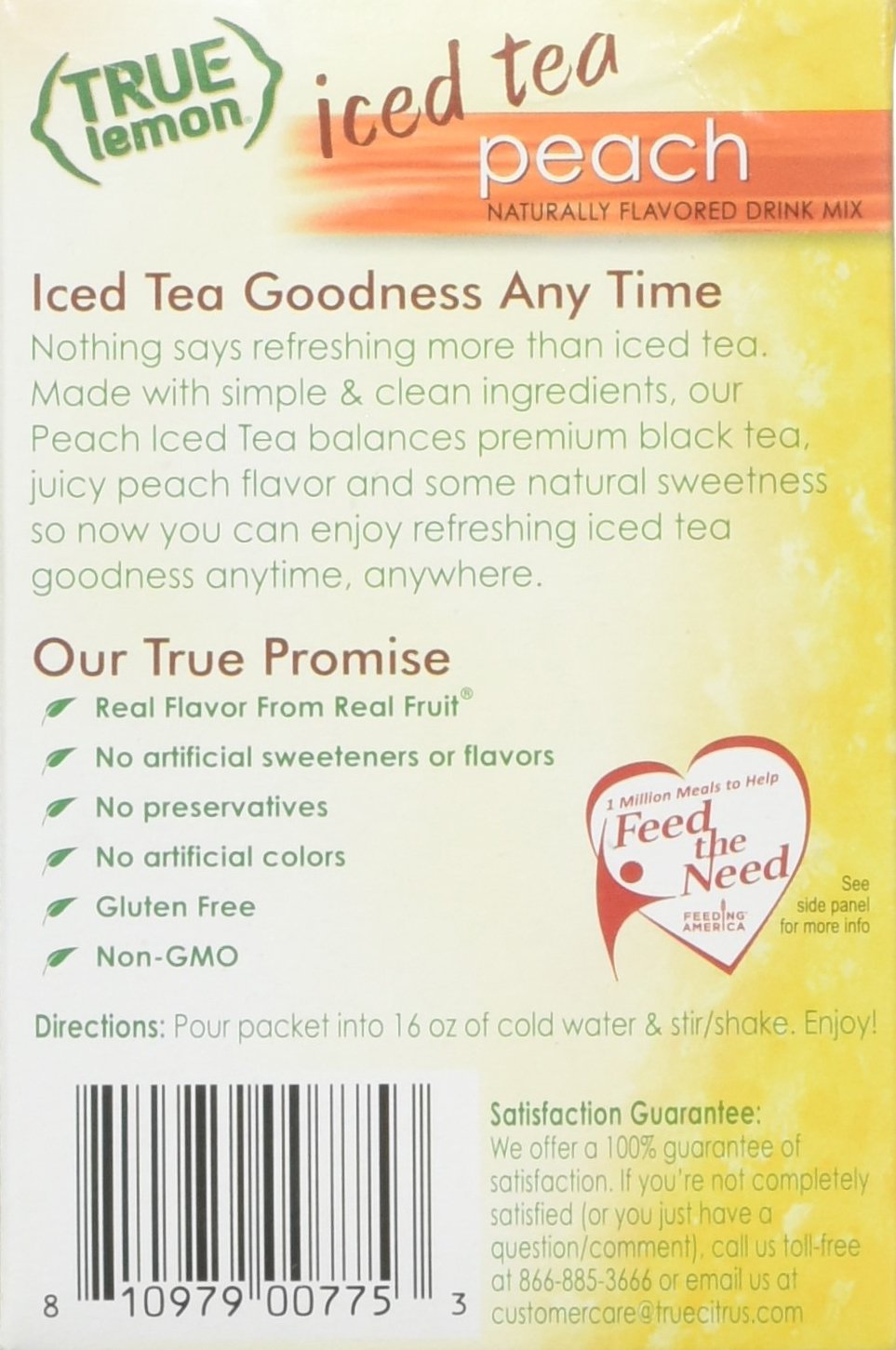 Real fruit flavor and clean ingredients highlighted in the graphic.
