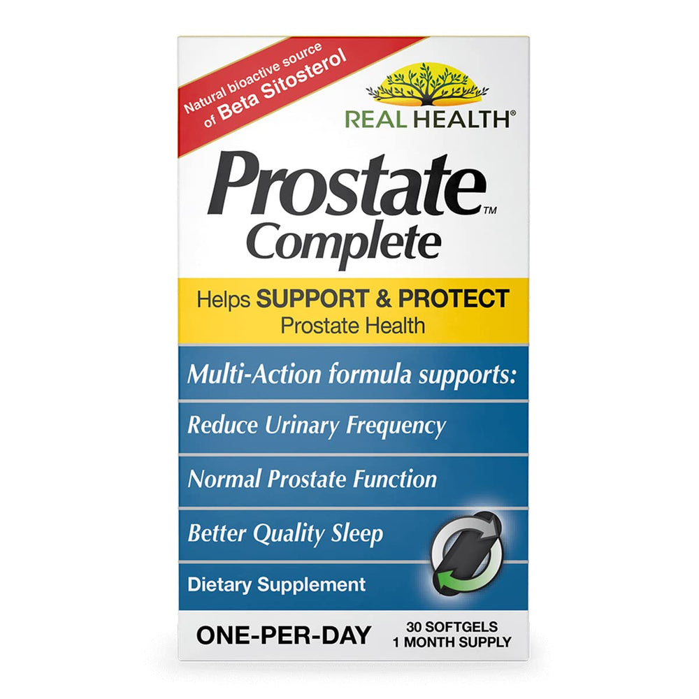 Real Health Prostate Complete daily-dose capsule illustrating simple one-per-day routine