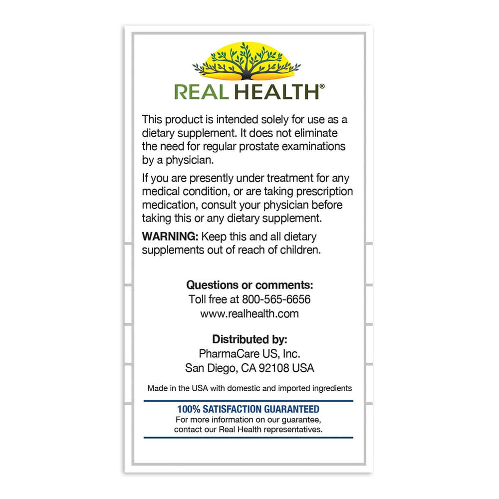 Real Health Prostate Complete resveratrol shown in natural antioxidant blend
