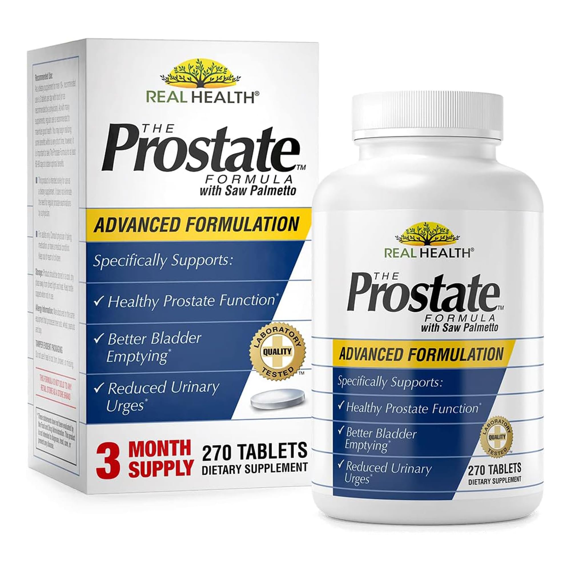 Real Health Prostate Formula bottle front showing trusted prostate support for daily wellness