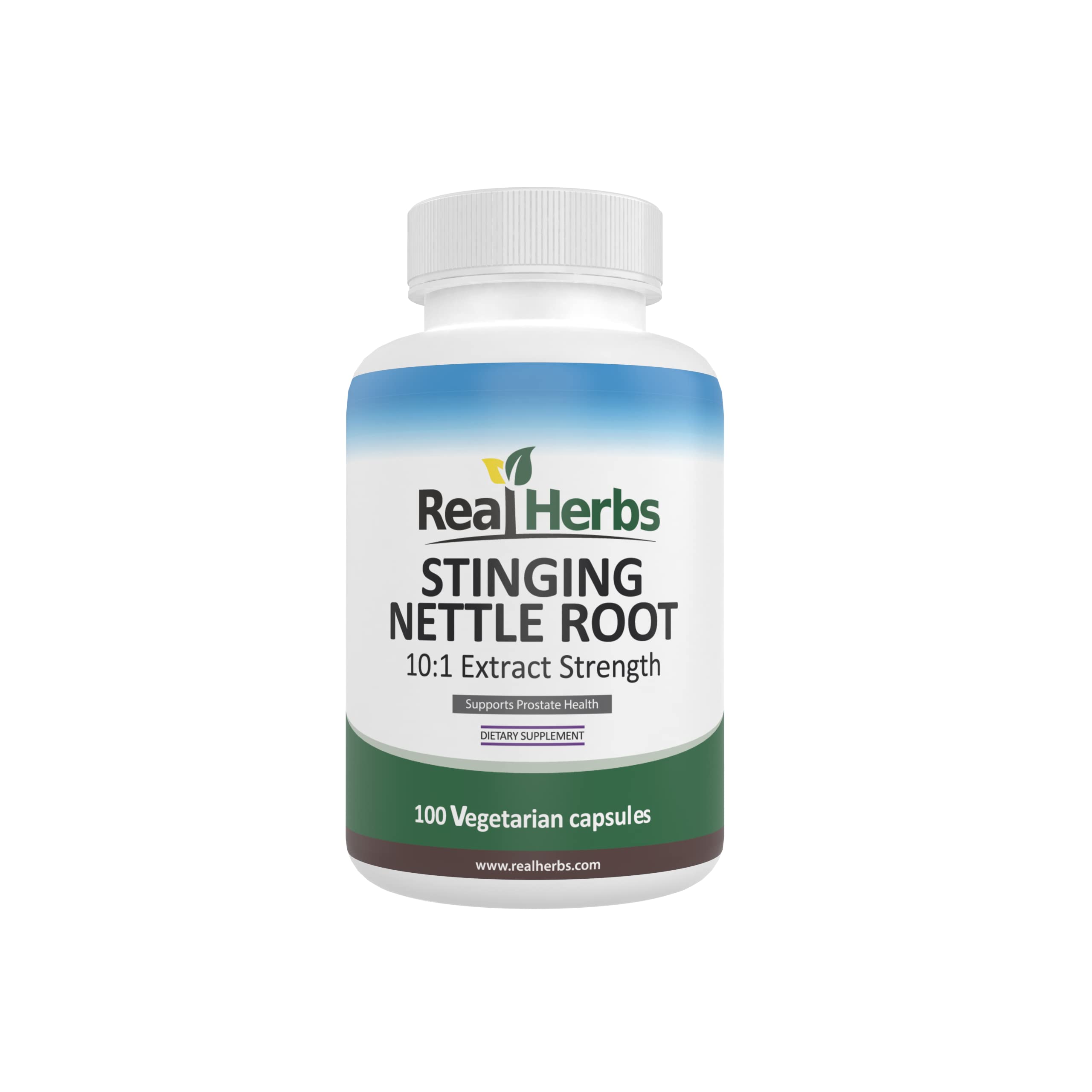 Real Herbs stinging nettle extract bottle front for daily urinary wellness