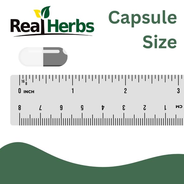 Real Herbs dosage information shows once daily capsule use