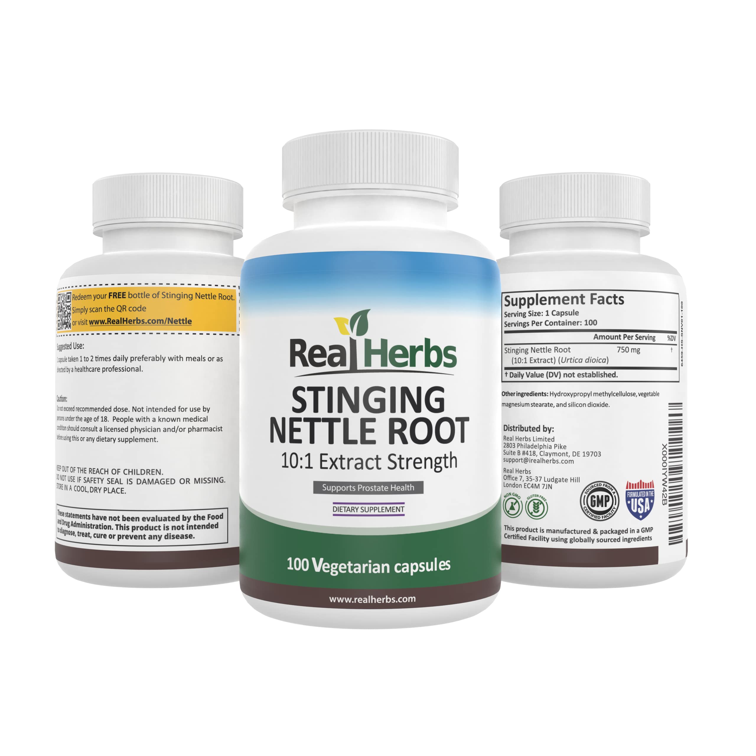 Real Herbs packaging image with bottle and box details