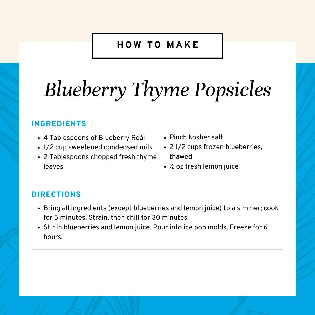 Blueberry syrup by Reàl Infused Exotics ideal for cocktails and mocktails.