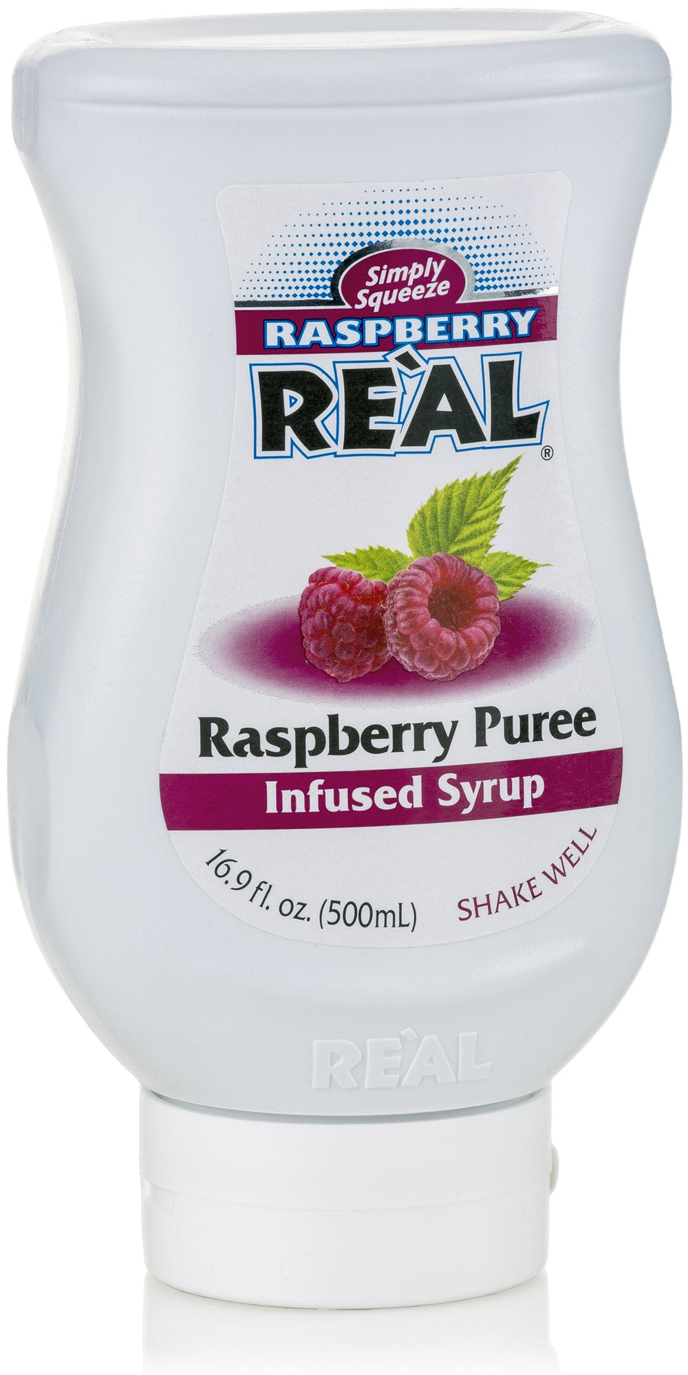 Real Infused Exotics squeeze bottle with drip-free spout for mess-free pouring.