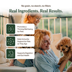 Real Mushrooms Turkey Tail capsules with cat dish; simple daily supplement option.