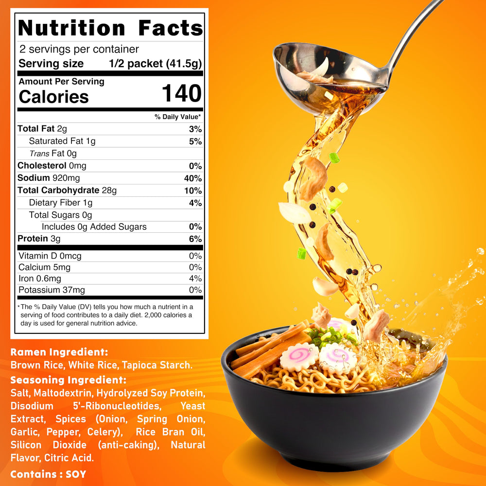 Real Naturals BAMI chicken-flavor ramen broth, low-sodium and savory.