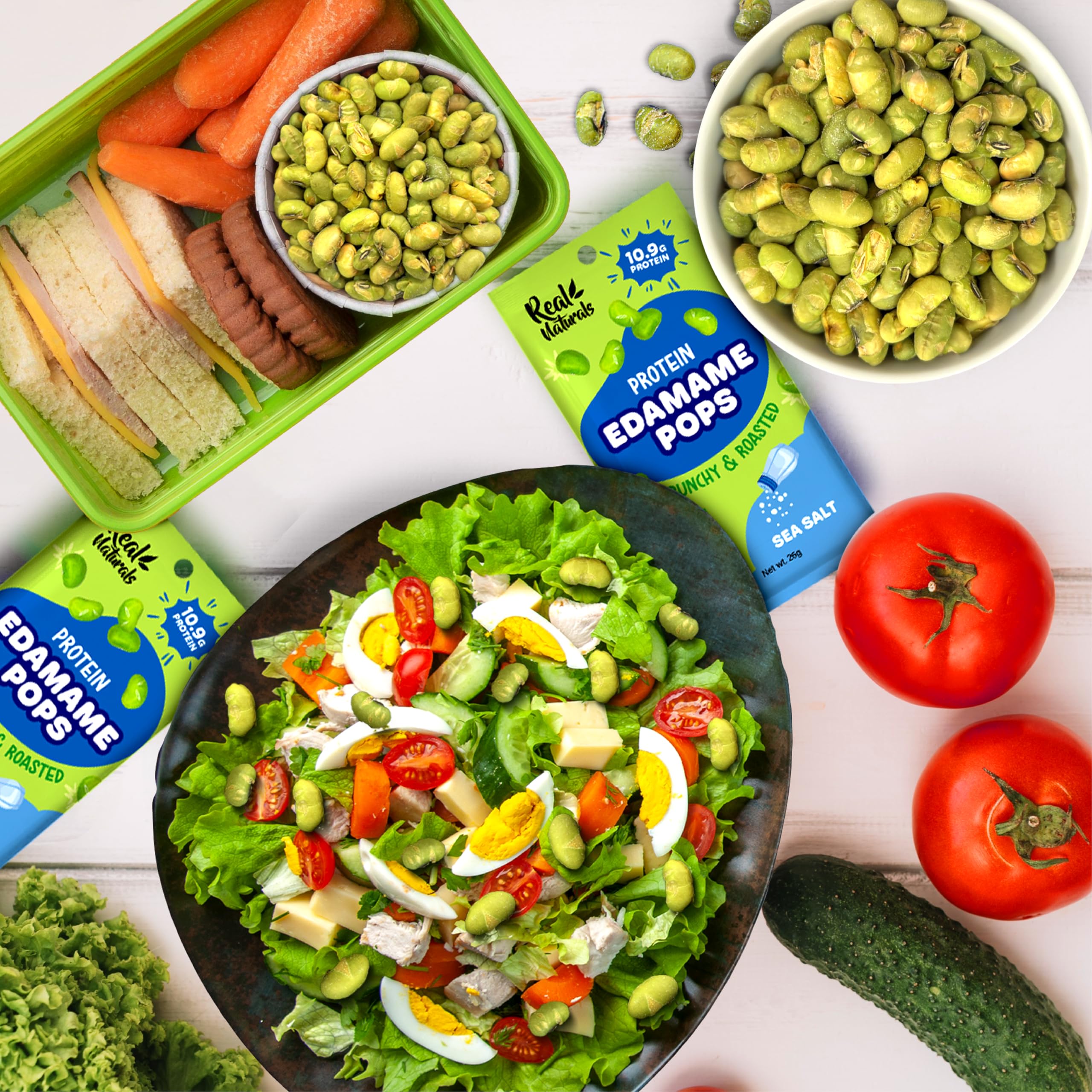 Real Naturals Japanese-inspired edamame snack with high-fiber beans and crunch.