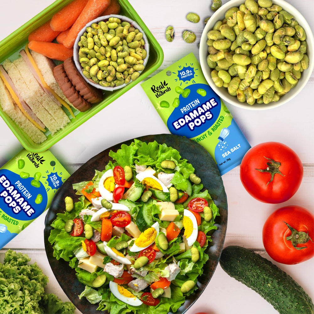 Real Naturals Japanese-inspired edamame snack with high-fiber beans and crunch.