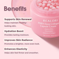 Realori PDRN Capsule Cream texture melts into skin for quick hydration