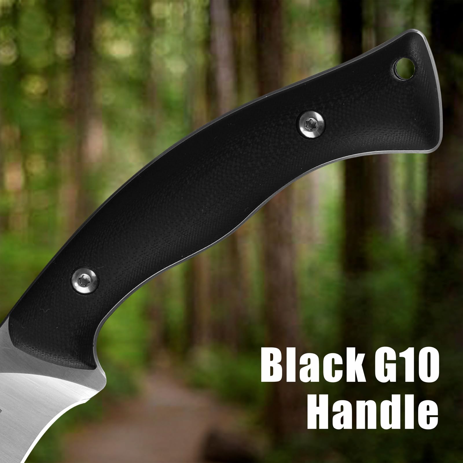 REAT full tang construction increases strength and reliability for camping, hunting, and survival tasks