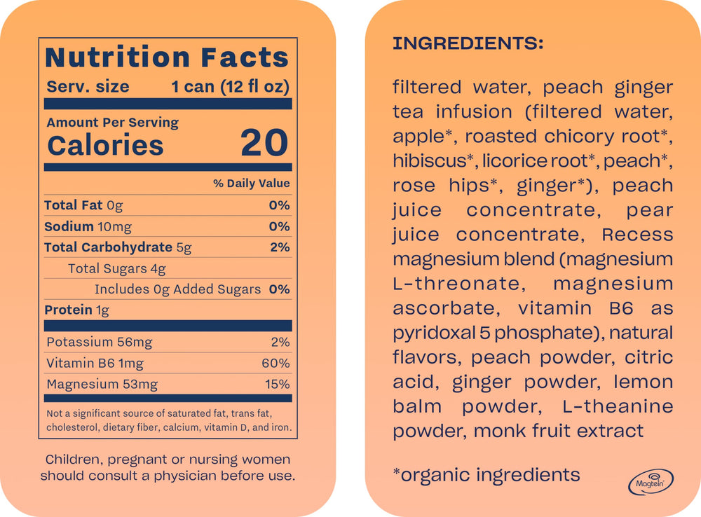 Recess Mood peach-ginger flavor in a can offers a refreshing, mindful moment.
