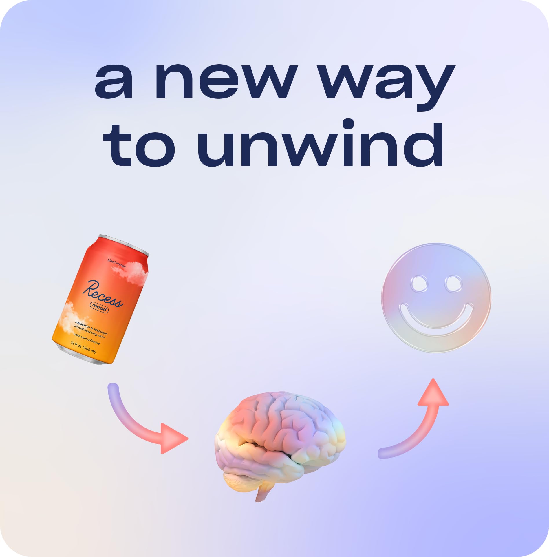 Recess Mood label highlighting magnesium L-threonate and L-theanine for a calm mood.