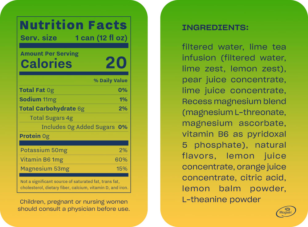 Recess Mood Lime Citrus can close-up with bright lime aroma.