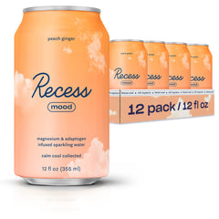 Recess Mood peach-ginger can promotes a calming evening ritual.