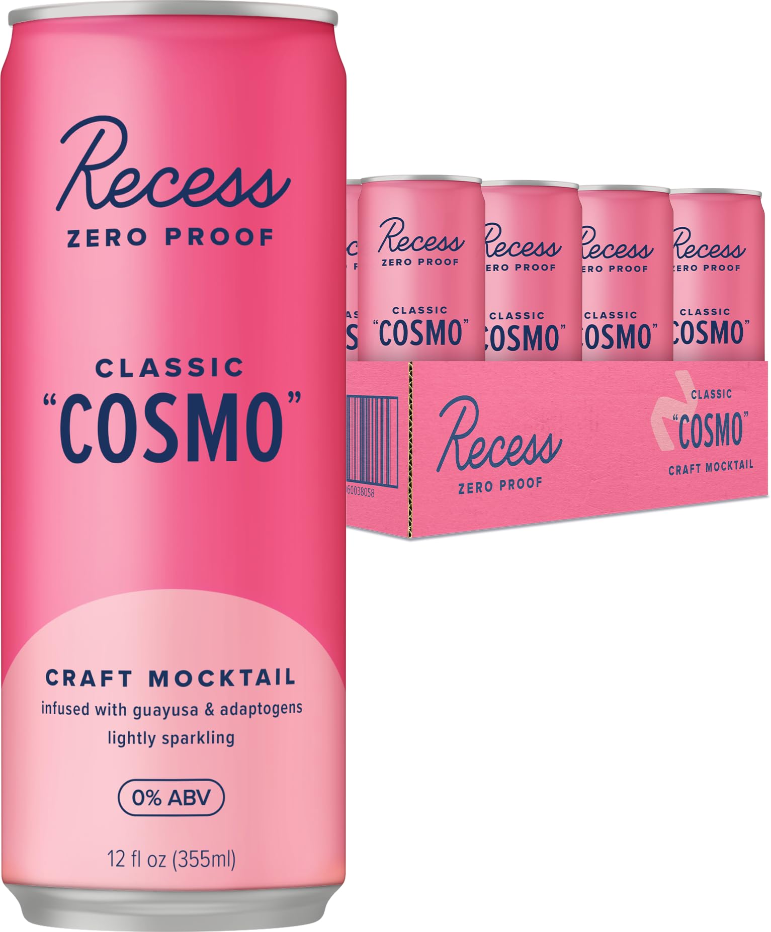 Recess Zero Proof Cosmo bottle for alcohol-free celebrations and social moments