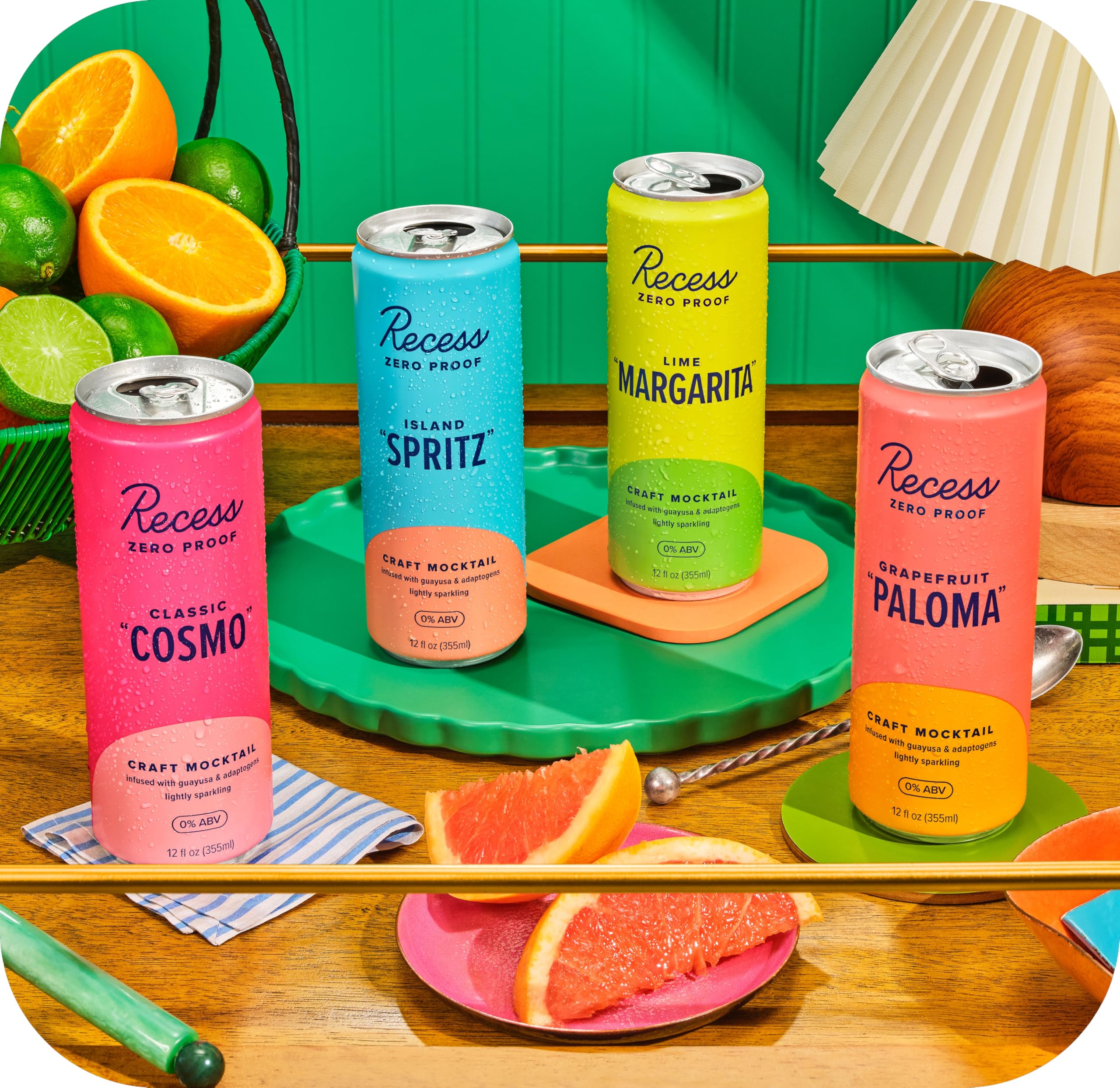 Recess Cosmo can image shows an alcohol-free option for social occasions.