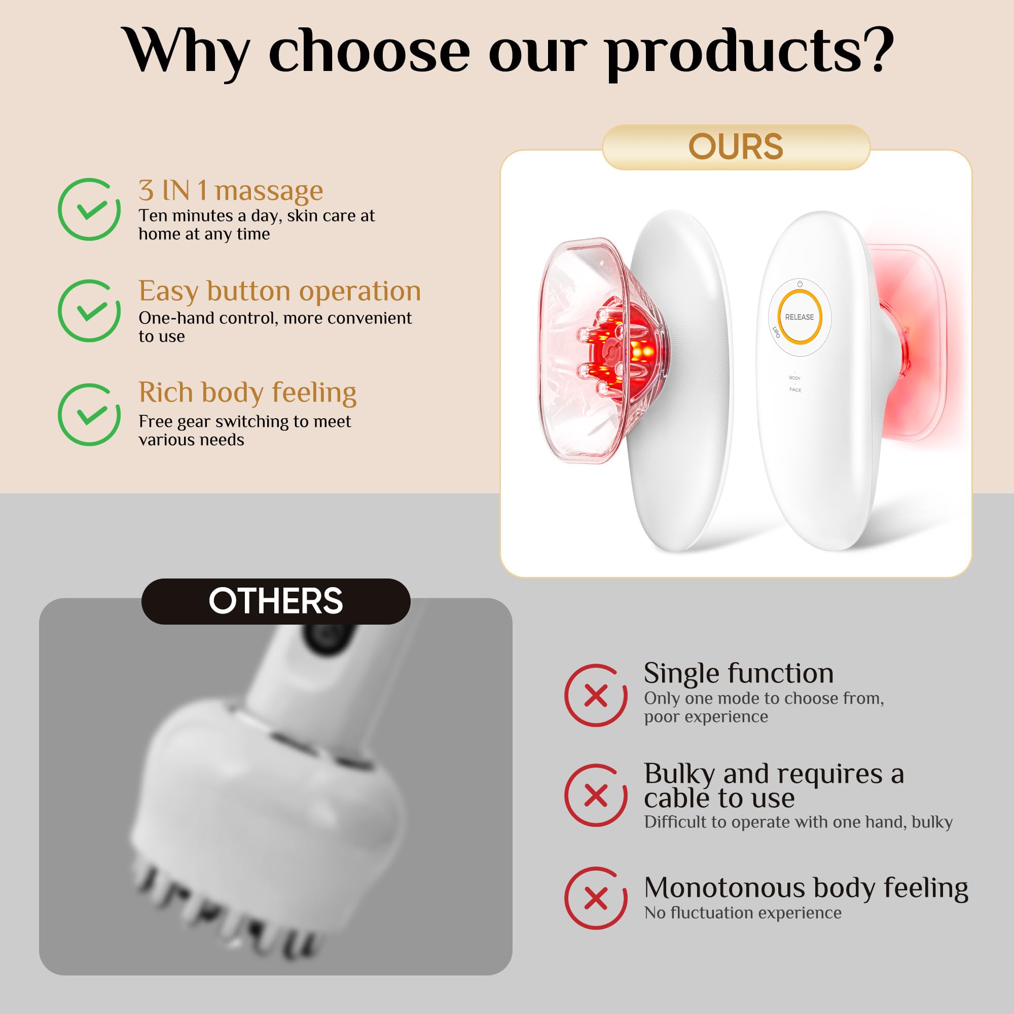 recgovt Body Smart Scraping mode settings show adjustable suction for personalized sculpting