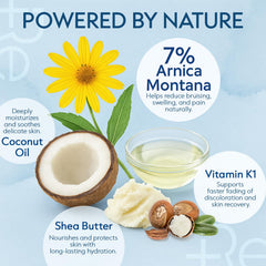 Recuren Plus Arnica Cream on leg demonstrates targeted relief for soreness