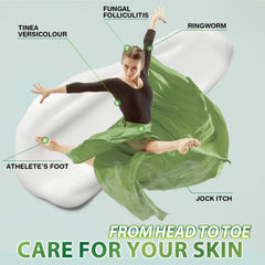 Recuren Plus cooling formula with eucalyptus; refreshing relief on contact.