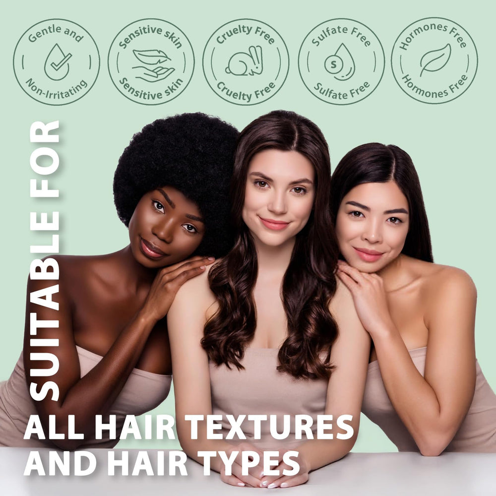 Recuren Plus packaging display shows sulfate-free and paraben-free formulation