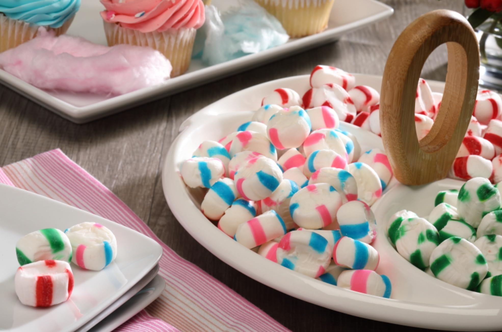 Red Bird Puff Mints made with cane sugar, corn syrup free