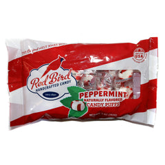 Red Bird Peppermint Candy Puffs pack with melt-away mint flavor for quick refresh.