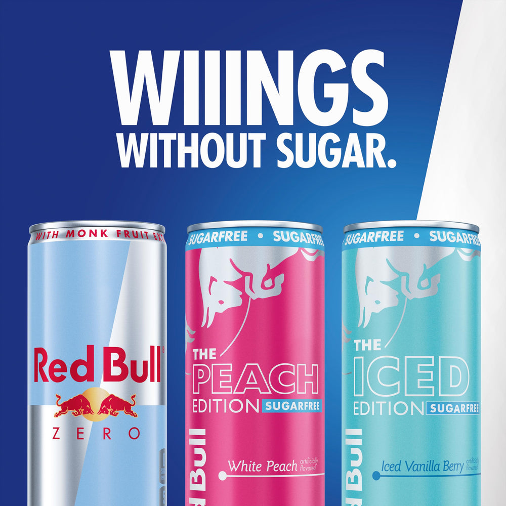 Red Bull on-the-go energy for workouts, gaming, or study.
