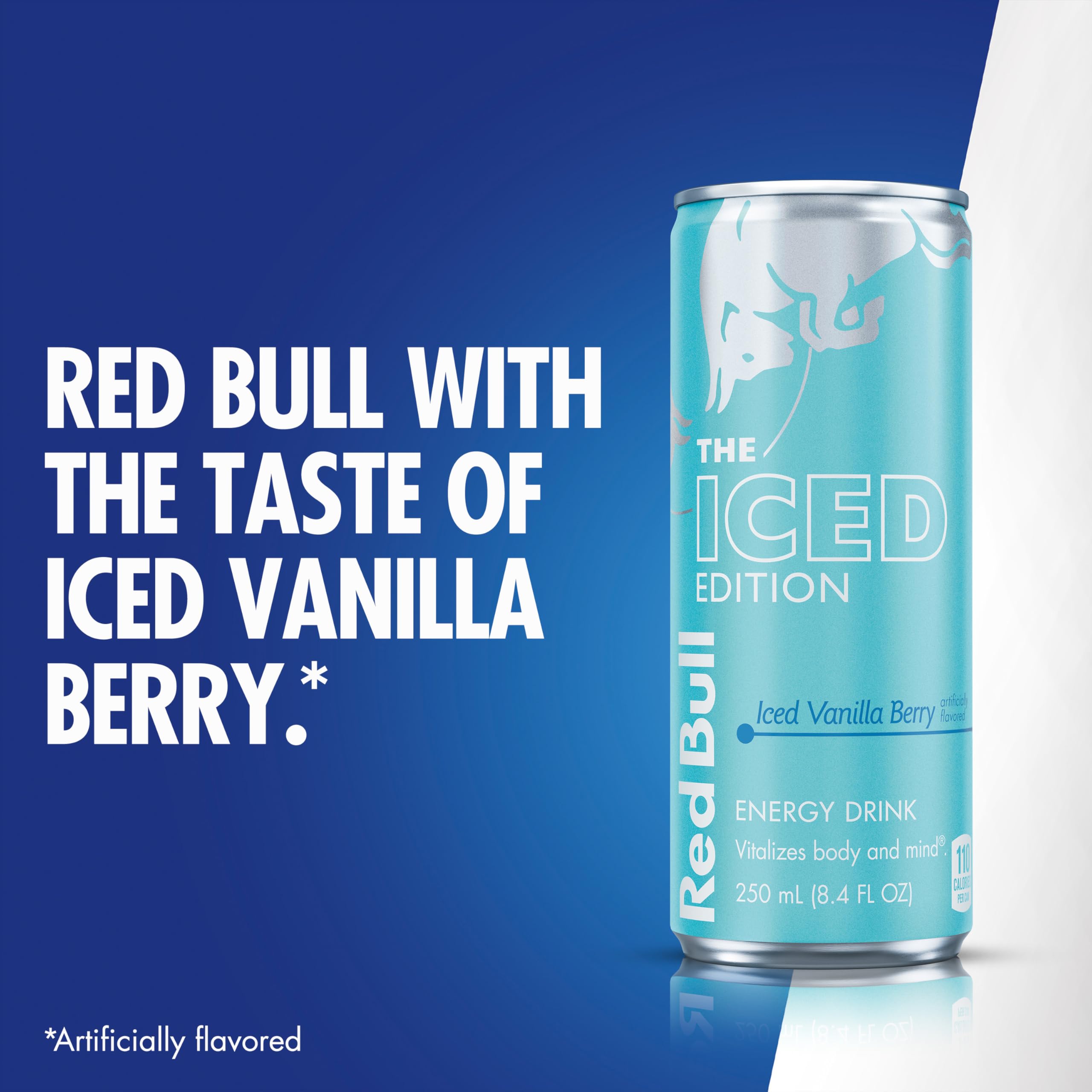 Red Bull Iced Vanilla Berry near gym bag for workouts