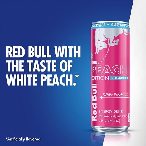 Athlete using Red Bull Peach Edition Sugarfree during training for sustained focus.