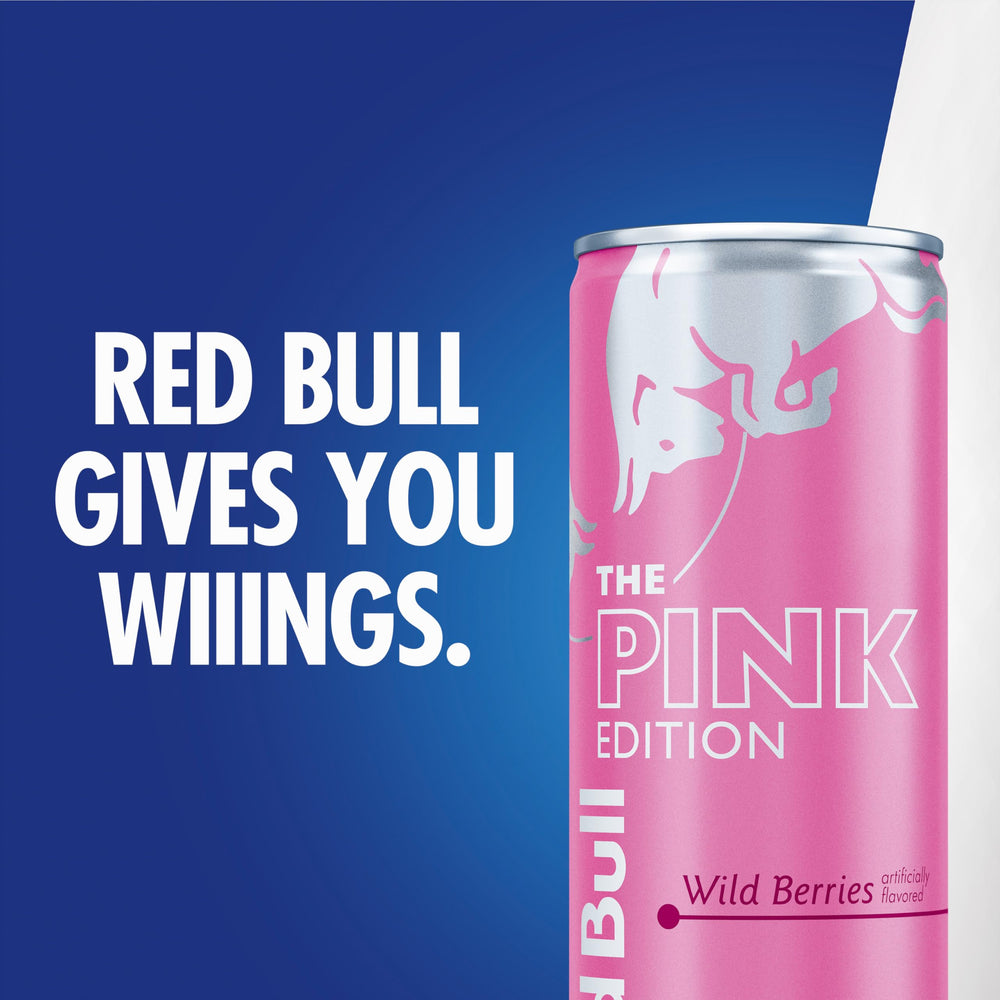 Red Bull Pink Edition Wild Berries on the go for study focus.