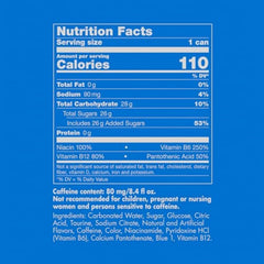 Red Bull Sea Blue Edition can back view with nutrition details