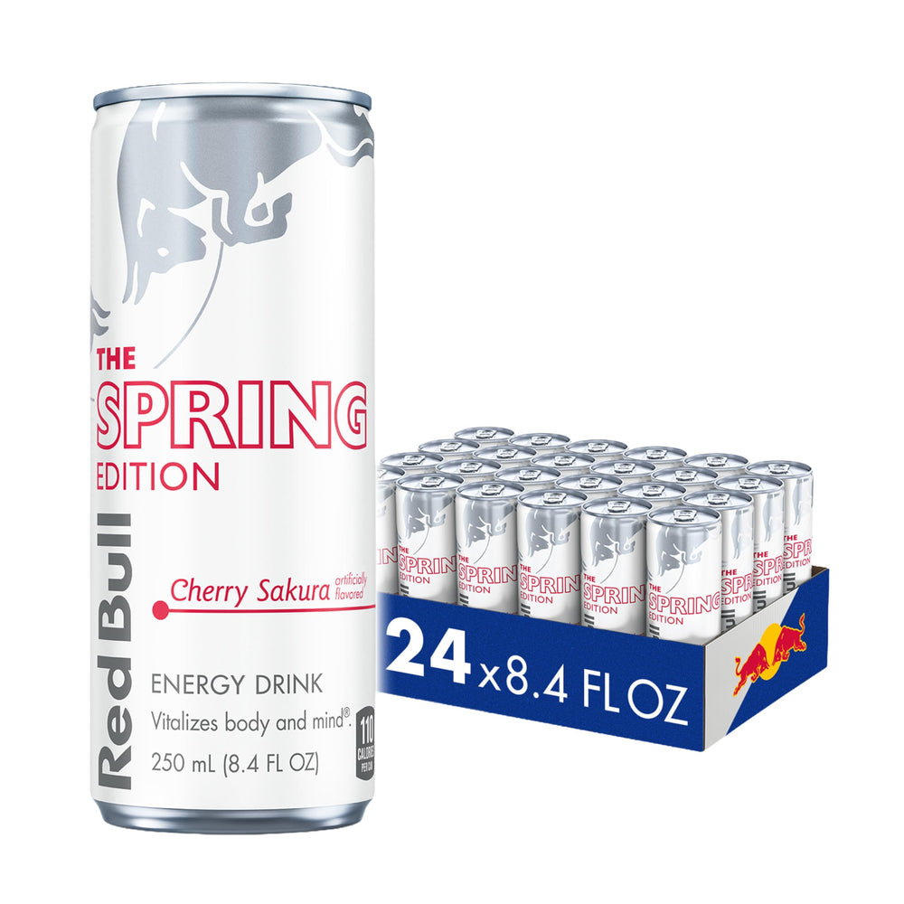 Red Bull Spring Edition Cherry Sakura can energizes your workout or study session.