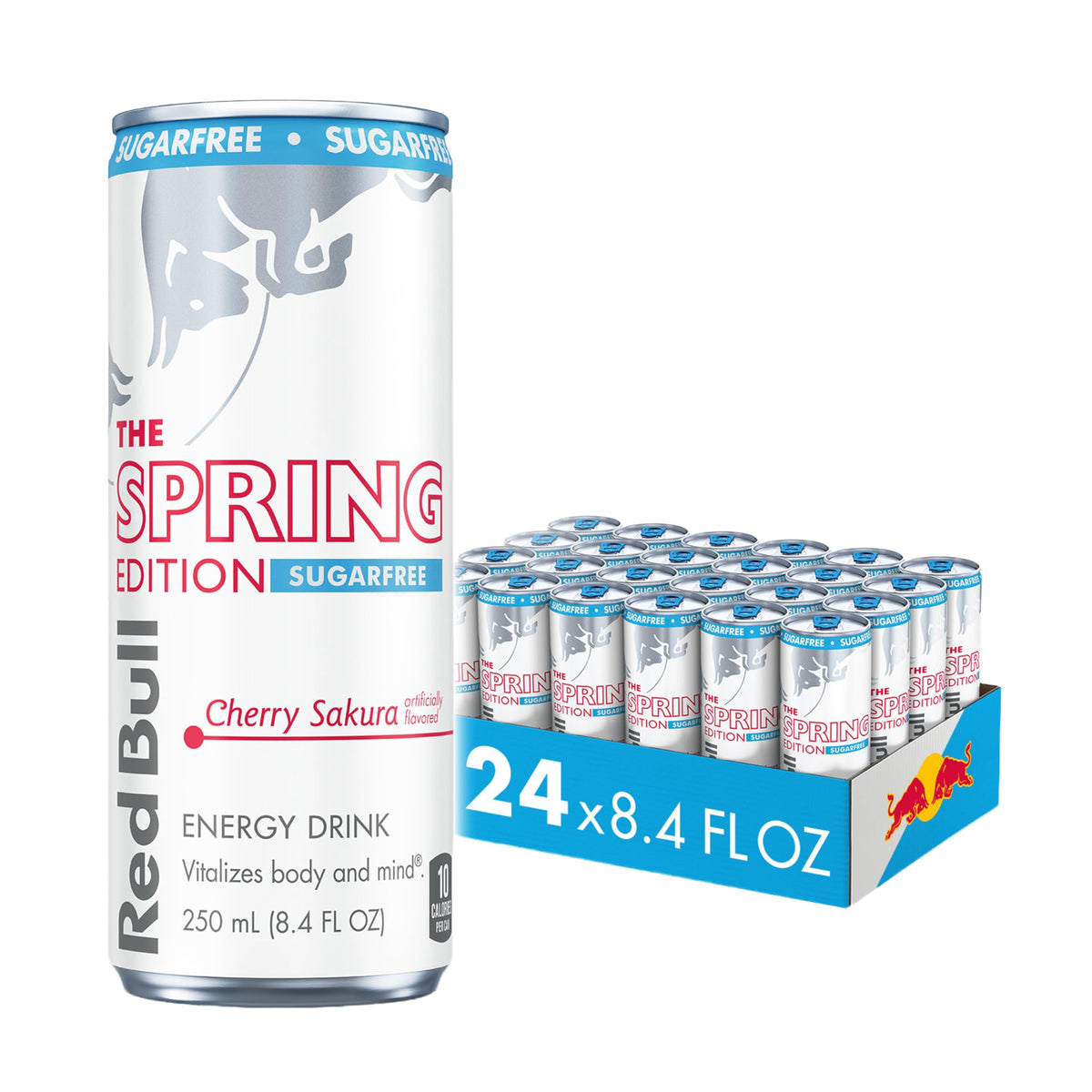 Red Bull Spring Edition Sugarfree Cherry Sakura can for a quick energy boost during workouts