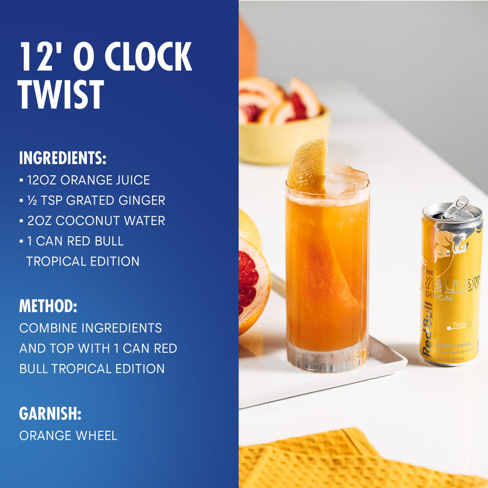 Red Bull sugar and B-vitamins fuel everyday activity.