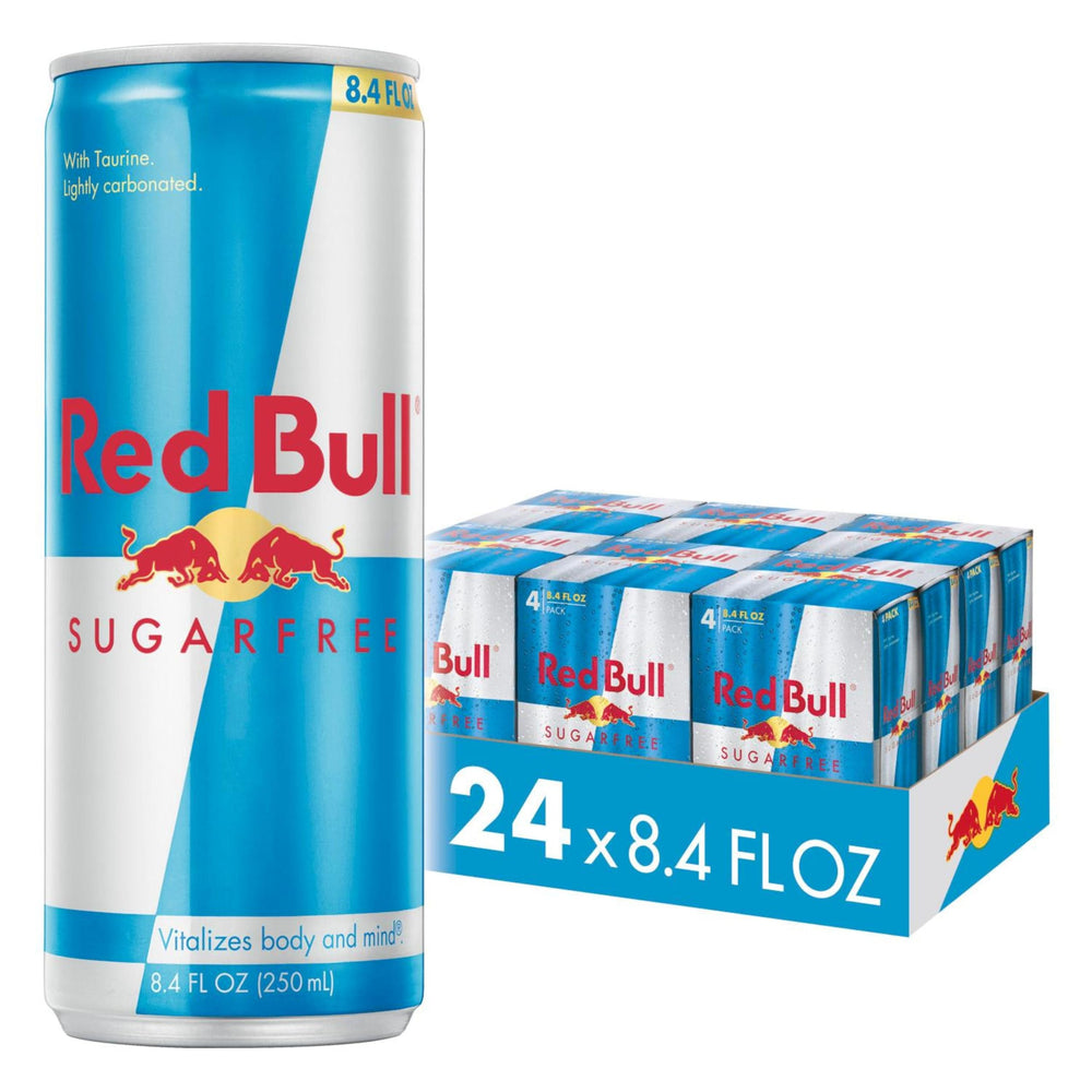 Red Bull Sugar Free energy drink can ready for a quick caffeine boost.