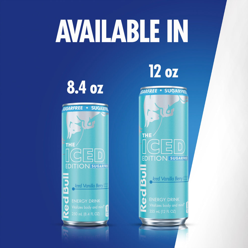 Ingredients panel of Red Bull Sugar Free Iced Vanilla Berry