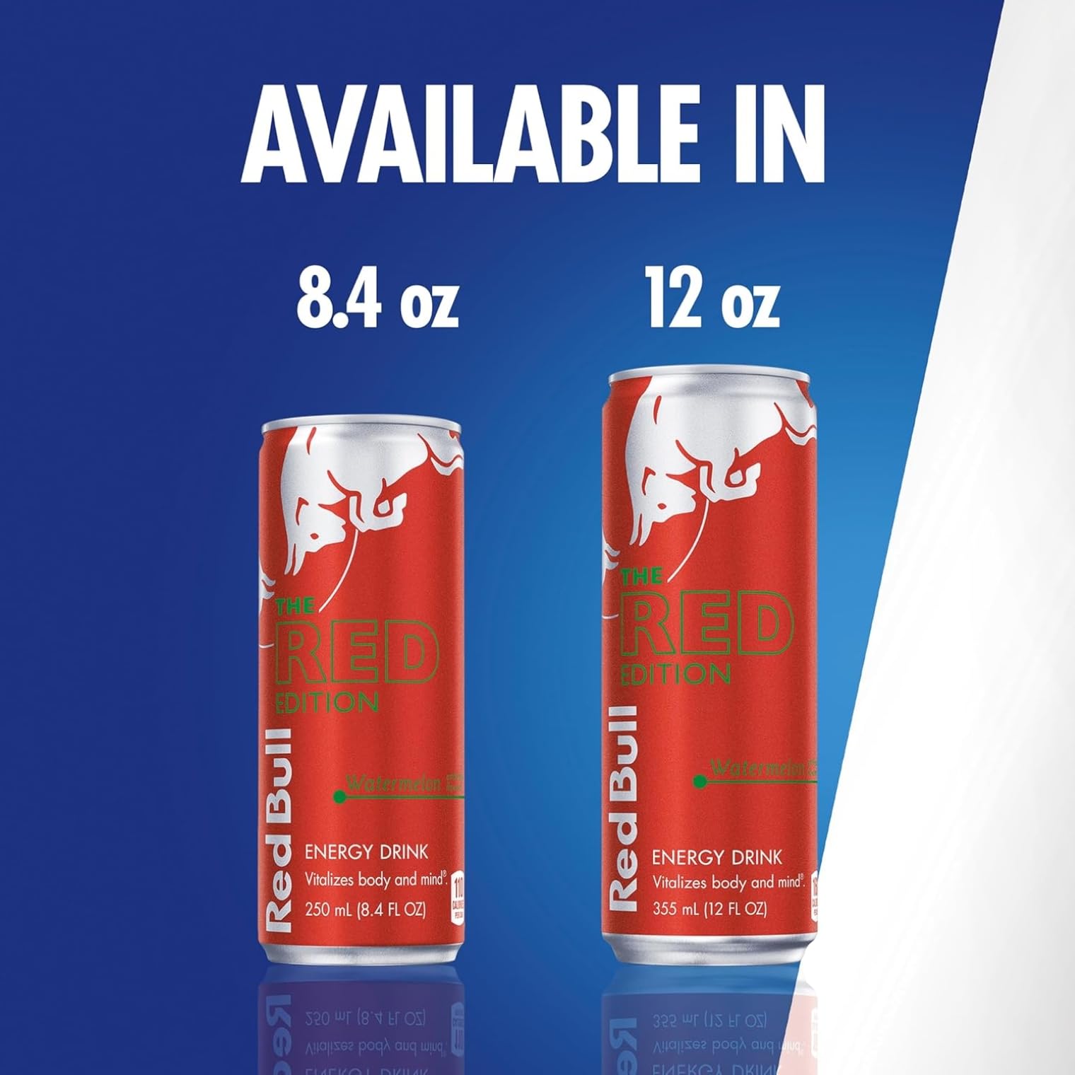 Four-pack display of Red Bull Red Edition Watermelon for busy routines.