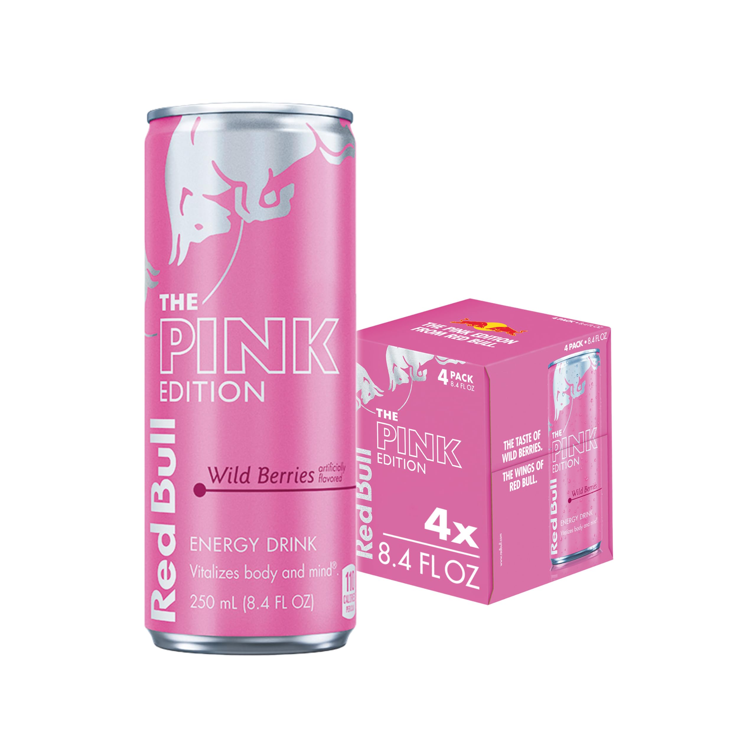 Red Bull Wild Berries Pink Edition front can for quick energy on the go.
