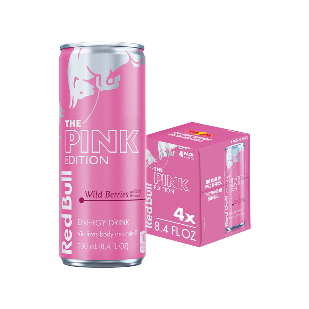 Red Bull Wild Berries Pink Edition front can for quick energy on the go.